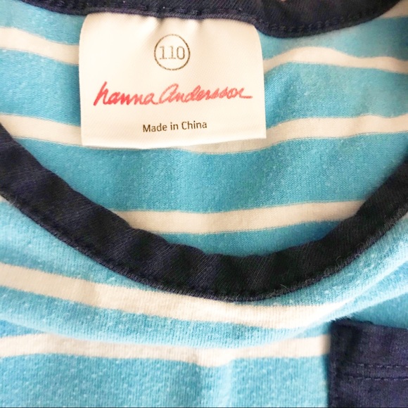 Hanna Andersson Blue Striped Layered Dress - Picture 3 of 9